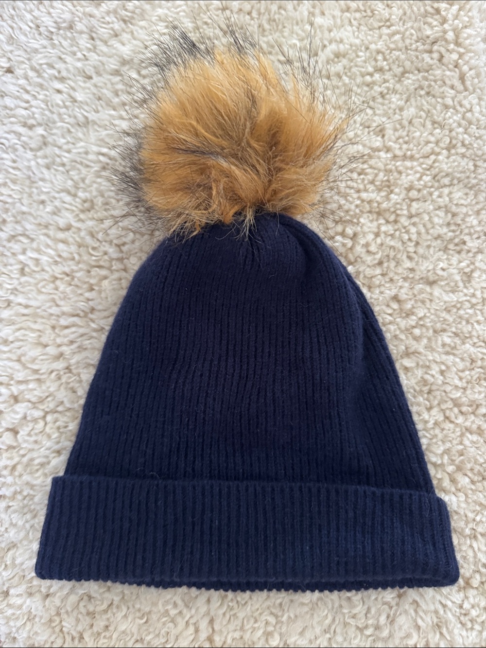 Cashmere Blue Pom Pom Hat